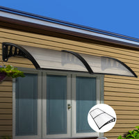 Window Door Awning 1mx2.4m Transparent