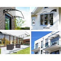 Window Door Awning 1mx6m Transparent Plastic Frame