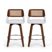 Artiss Wooden Bar Stools Set of 2 Swivel Kitchen Counter Stool Chair 60cm Seat Height