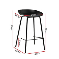 4x Bar Stools Kitchen Counter Stools Metal