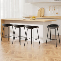 4x Bar Stools Kitchen Counter Stools Metal