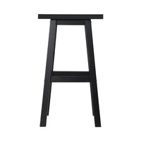 Bar Stools Kitchen Counter Stools Wooden Chairs Black x2