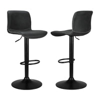 4x Bar Stools Kitchen Swivel Gas Lift Chairs Black