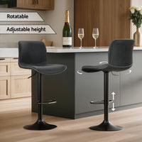 4x Bar Stools Kitchen Swivel Gas Lift Chairs Black