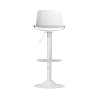 Bar Stools Kitchen Swivel Gas Lift Stool Leather Dining Chairs White x2