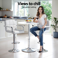 Artiss Bar Table and Stools Set Dining Desk Kitchen Chairs Cafe Pub