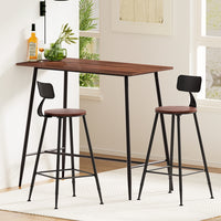 Artiss Bar Table and Stools Set Dining Desk Kitchen Chairs Cafe Pub