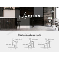 Artiss Bar Stools X3 Kitchen Counter Chair Gas Lift Swivel PU Ambrus Black