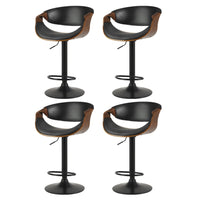 Artiss 4x Bar Stools Gas Lift Leather w/Armrest