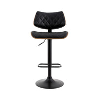 Bar Stools Kitchen Dining Chairs Gas Lift Stool Wooden Leather Black