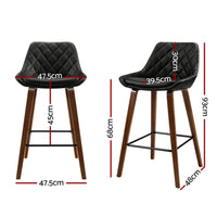 Artiss 4x Bar Stools PU Seat Wooden