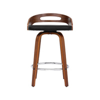 Artiss 4x Bar Stools Swivel Dining Chairs Low Back Counter Seat PU Cushion