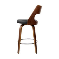 4x Bar Stools Swivel Leather Chair 65cm