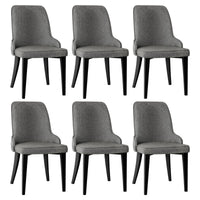 Artiss Dining Chairs Set of 6 Linen Fabric Grey