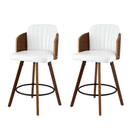 Artiss Wooden Bar Stools Swivel Kitchen Counter Stool Chair 58cm Seat Height