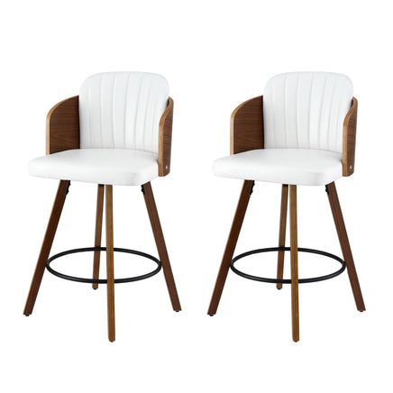 Artiss Wooden Bar Stools Swivel Kitchen Counter Stool Chair 58cm Seat Height