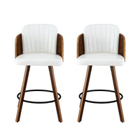 Artiss Wooden Bar Stools Swivel Kitchen Counter Stool Chair 58cm Seat Height