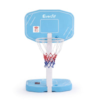Everfit 2 in 1 Pool Basketball Hoop Volleyball Net Set Water Sports Game Combo Weighted Base Blue