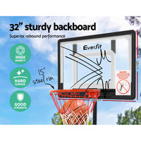 2.1M Basketball Hoop Stand System Adjustable Portable Pro Kids Clear