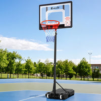 2.1M Basketball Hoop Stand System Adjustable Portable Pro Kids Clear