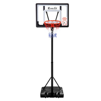 2.6M Basketball Hoop Stand System Adjustable Portable Pro Kids Clear