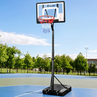 2.6M Basketball Hoop Stand System Adjustable Portable Pro Kids Clear