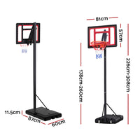 2.6M Basketball Hoop Stand System Portable Kid