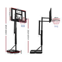 3.05M Basketball Hoop Stand System Adjustable Height Portable Pro Black