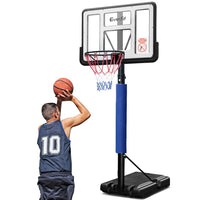 3.05M Basketball Hoop Stand System Adjustable Height Portable Pro Blue