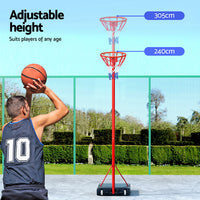 3.05M Netball Hoop Basketball Stand System Net Ring