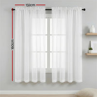 Artiss Blockout Curtains 2X 132x160cm Light Filtering Window Drapes Rod Pocket