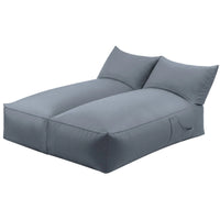 Artiss Outdoor Bean Bag Chair Cover (No Filler) 2 Seater Beanbag Lounge Sofacover Adults Splash-Proof Large Bean Bag Cover for Patio Poolside Relaxing Indoor, Grey