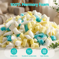 Artiss 10lbs (4.4KG) Bean Bag Filler Shredded Memory Foam Filling High Density Soft Pillow Stuffing for Bean Bag Chair, Couch Cushion, Dog Bed, Stuffed Animals and Arts Crafts