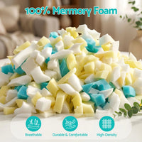 Artiss 15lbs (6.6KG) Bean Bag Filler Shredded Memory Foam Filling High Density Soft Pillow Stuffing for Bean Bag Chair, Couch Cushion, Dog Bed, Stuffed Animals and Arts Crafts
