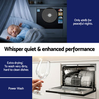 Devanti 6-Place Setting Benchtop Dishwasher 50cm Black