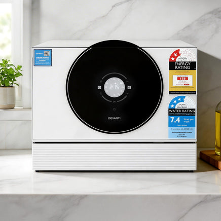 Devanti 6-Place Setting Benchtop Dishwasher 50cm White