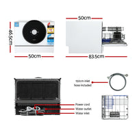 Devanti 6-Place Setting Benchtop Dishwasher 50cm White