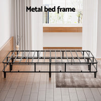 Bed Frame King Size Metal Grey MASON