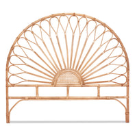 Artiss Bed Headboard Queen Bedhead Rattan - MARI Pine