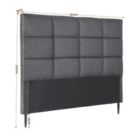 Artiss Bed Headboard Double Bedhead Linen Fabric Charcoal