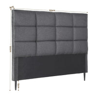 Artiss Bed Headboard Queen Bedhead Linen Fabric Charcoal