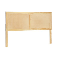 Bed Head Headboard Double Rattan - RIBO Pine