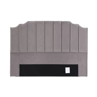 Artiss Bed Head Headboard King Velvet 183CM - Grey