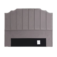 Artiss Bed Head Headboard Queen Velvet 153CM - Grey