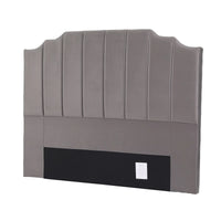 Artiss Bed Head Headboard Queen Velvet 153CM - Grey