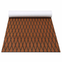 Seamanship EVA Foam Boat Flooring Decking Mat 240x90cm 6mm Diamond Brown