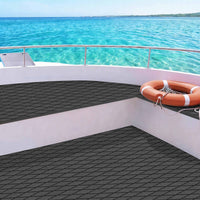 Seamanship EVA Foam Boat Flooring Deck Mat 240x90cm 6mm Diamond Dark Grey