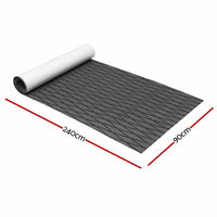 Seamanship EVA Foam Boat Flooring Deck Mat 240x90cm 6mm Diamond Dark Grey