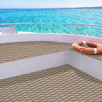 Seamanship EVA Foam Boat Flooring Decking Mat 240x90cm 6mm Diamond Taupe