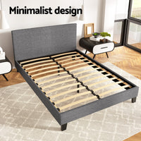 Bed Frame Double Size Grey NEO